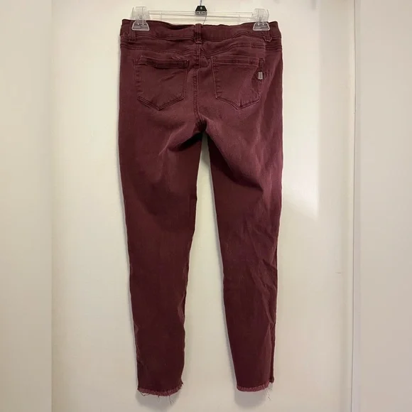 1882 Denim Lisbon Burgundy Skinny Jeans - Size 26 - Picture 5 of 6